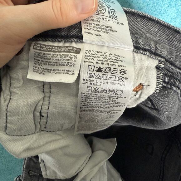 Levi’s 501 Men’s Jeans 34x30 Gray Straight Leg Button Fly Denim Fits 32x25.5 - Picture 16 of 16